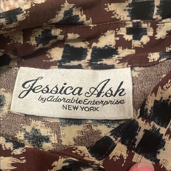 Jessica Women's Patterned Blouse - Brown and Black - Picture 2 of 6